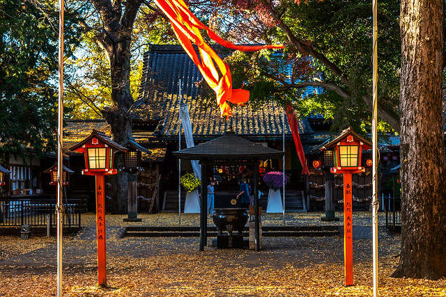 At Todoroki Fudousonji Temple : 等々力不動尊にて
