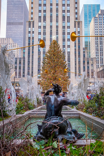 Rockefeller Plaza at Christmastime