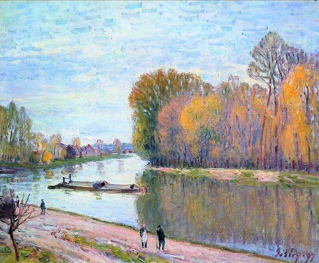 Le Canal du Loing un matin de printemps (Sisley)
