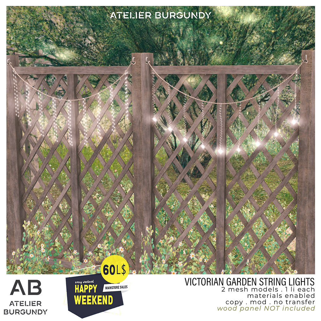 Atelier Burgundy . Victorian Garden String Lights HW