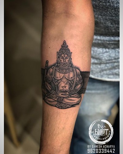 Lord Hanuman band tattoo