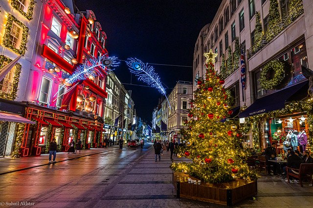 Christmas in New Bond Street in London