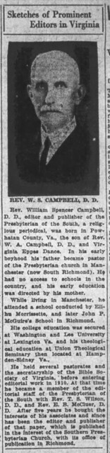 Rev. William S. Campbell DD Sketch