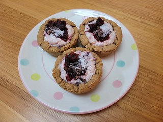 Cranberry Cheesecake Cookie Cups from Thriving on Plants IG