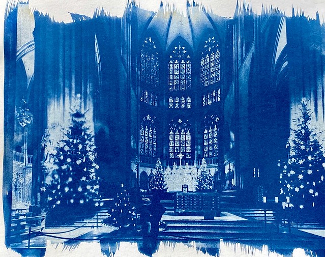 Regensburg Cathedral cyanotype print