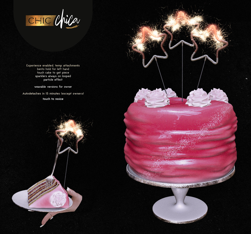 Raspberry sparkler cake by ChicChica @ Cosmopolitan