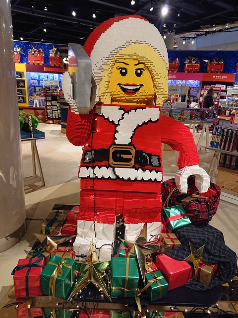 Lego Christmas Santa Lady at Selfridges Birmingham