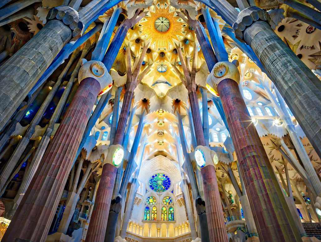 The Basilica de la Sagrada Familia, Spain