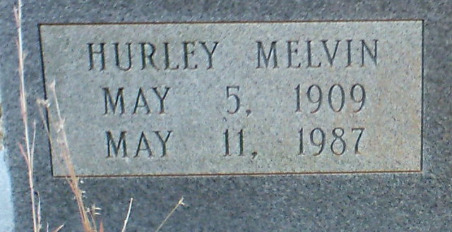 Hurley Melvin Barker Grave Marker at Barker Family Cemetery