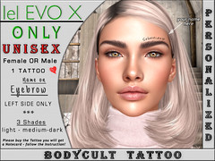 BodyCult Custom EvoX FACE UNISEX Eyebrow - Name