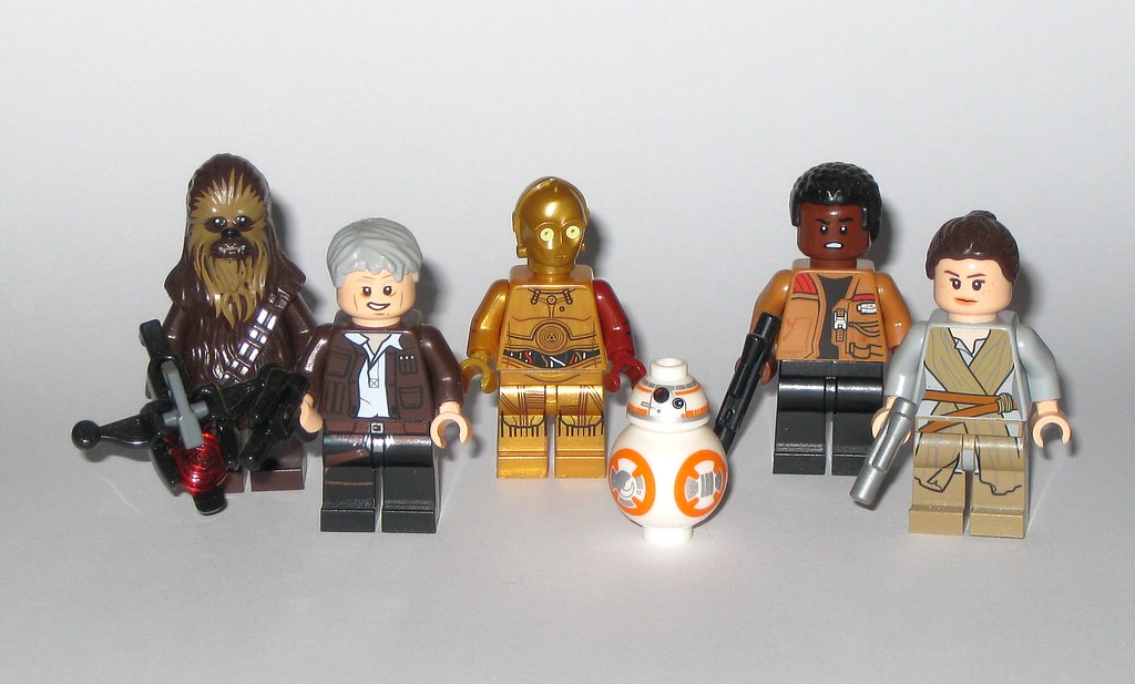 lego star wars the force awakens minifigures 2015 2016 chewbacca han solo c-3po bb-8 finn and rey
