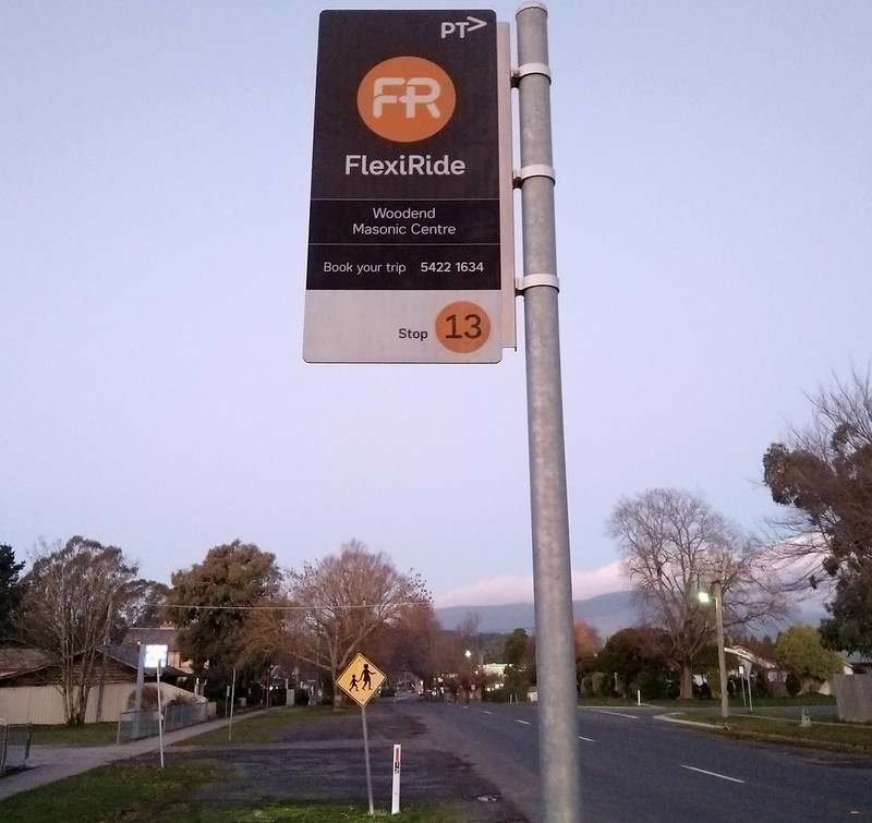 Woodend FlexiRide bus stop