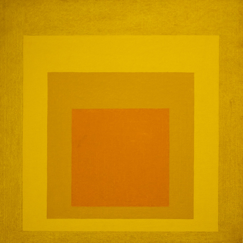 Joseph Albers, Study for Homage to the Square: Young Voice, 1957, Oil on masonite board, 7/21/21 #memphisbrooks #artmuseum