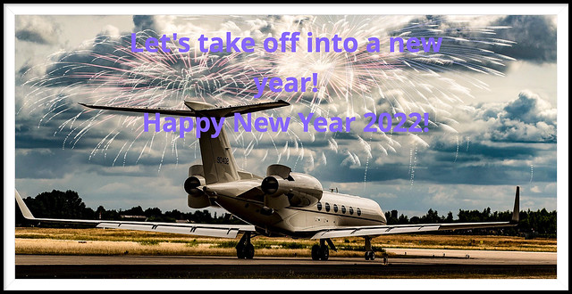Let's take off into a new year! Happy New Year 2022!