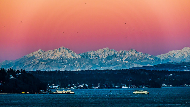 Sunrise, Olympic Mountains, West Seattle
