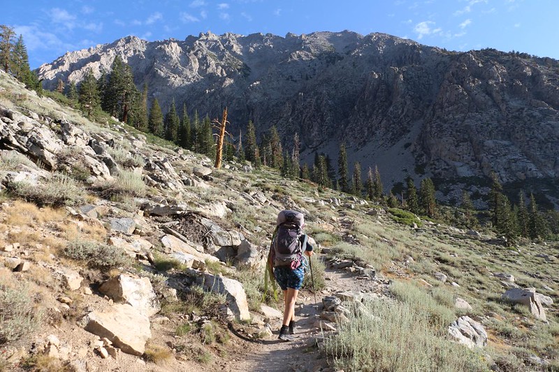 Heading uphill on the Kearsarge Pass Trail out of Onion Valley