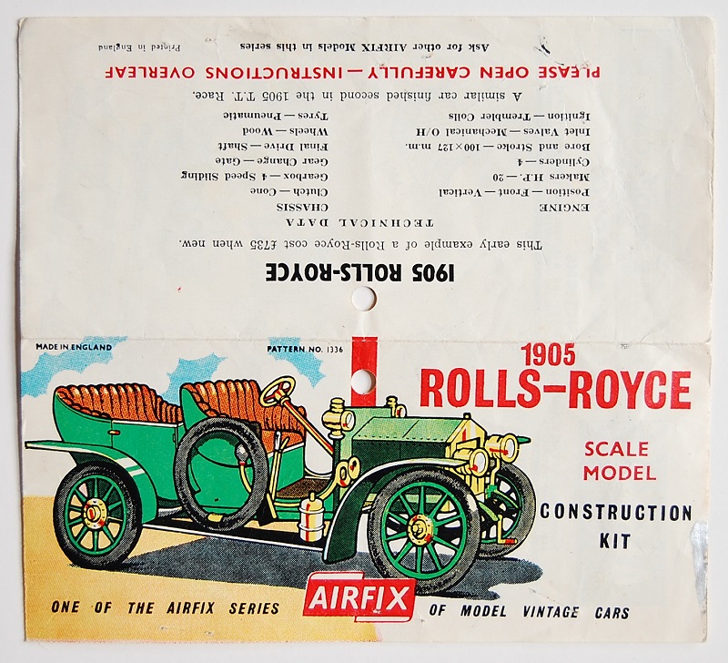 Airfix Historic Cars 1.32 1905 Rolls Royce Plastic Model Kit 