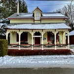 Yellow house in winter, Merrickville