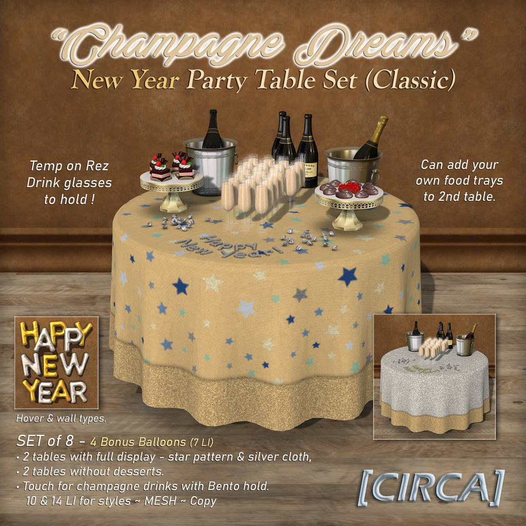 [CIRCA] – "Champagne Dreams" NY Party Table Set in Classic