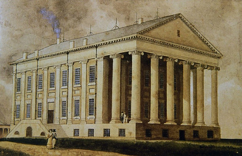 Virginia State Capitol, Richmond. 1830 watercolor by William Goodacre