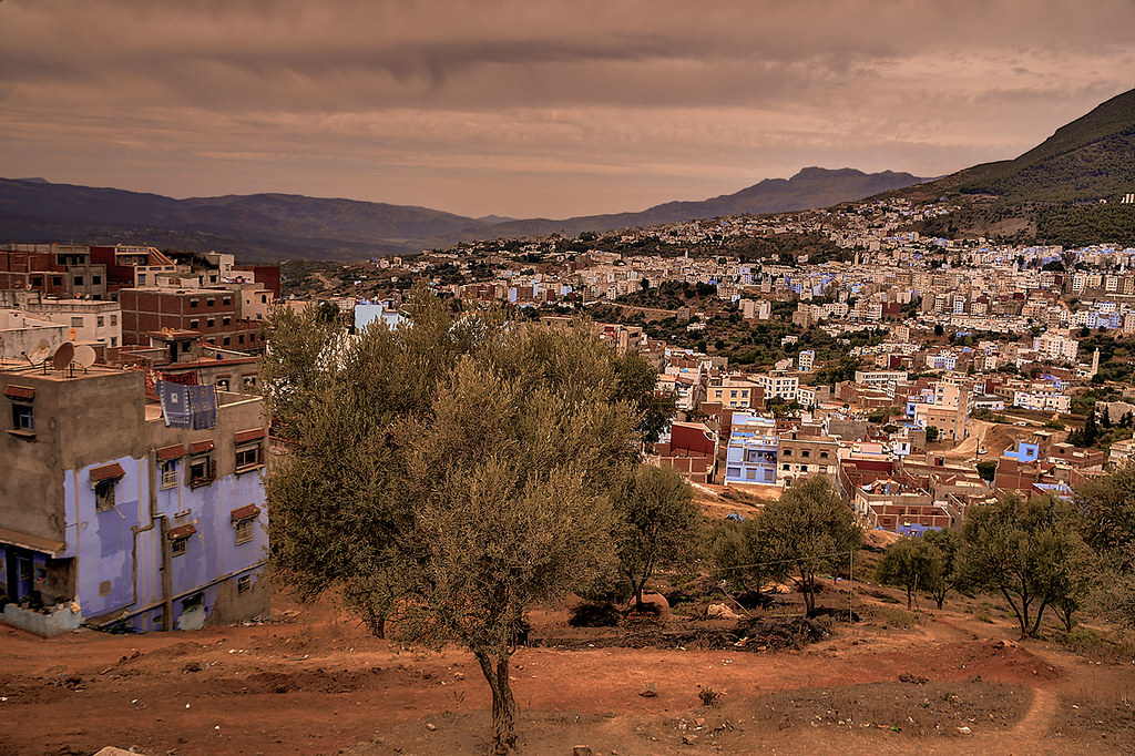 View over Chefchaouen in Late Sun