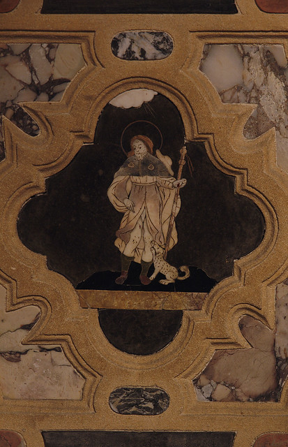 Padova, Veneto, Oratorio di San Rocco, altar, detail