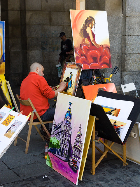 Streetside artist, Madrid