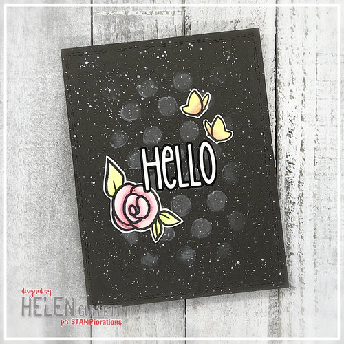 Hello - CAS, Mixed Media Card | by helengdesigns