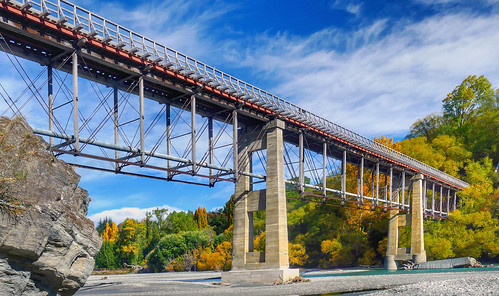 historic old bridge lumix fz1000 otago queenstown autumn fall