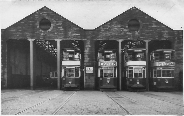 Bradford trams @ Bowling Depot in 1938
