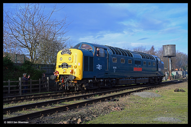 No 55019 Royal Highland Fusilier 2nd Jan 2022 Great Central Railway 40th Annversary of The Deltic Scotsman Farewell Tour