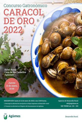 Cartel del Concurso Gastronómico Caracol de Oro 2022