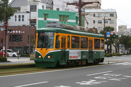 Kagoshima City Transportation Bureau 2130 series near Suizokukanguchi.Sta, Kagoshima, Kagoshima, Japan / Dec 30, 2021