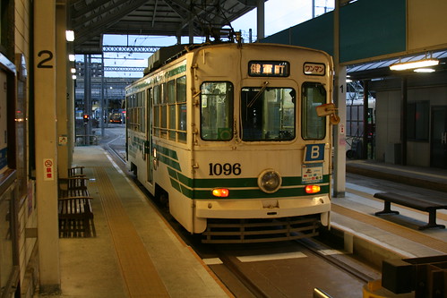 Kumamoto City Transportation Bureau 1090 series in Kami-Kumamoto.Sta, Kumamoto, Kumamoto, Japan /Dec 31, 2021