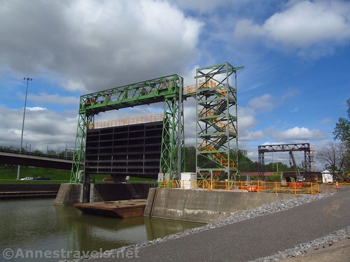 Construction on the guard locks, Rochester, New York