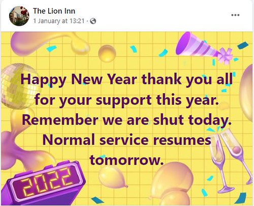 Lion Inn - Facebook Post