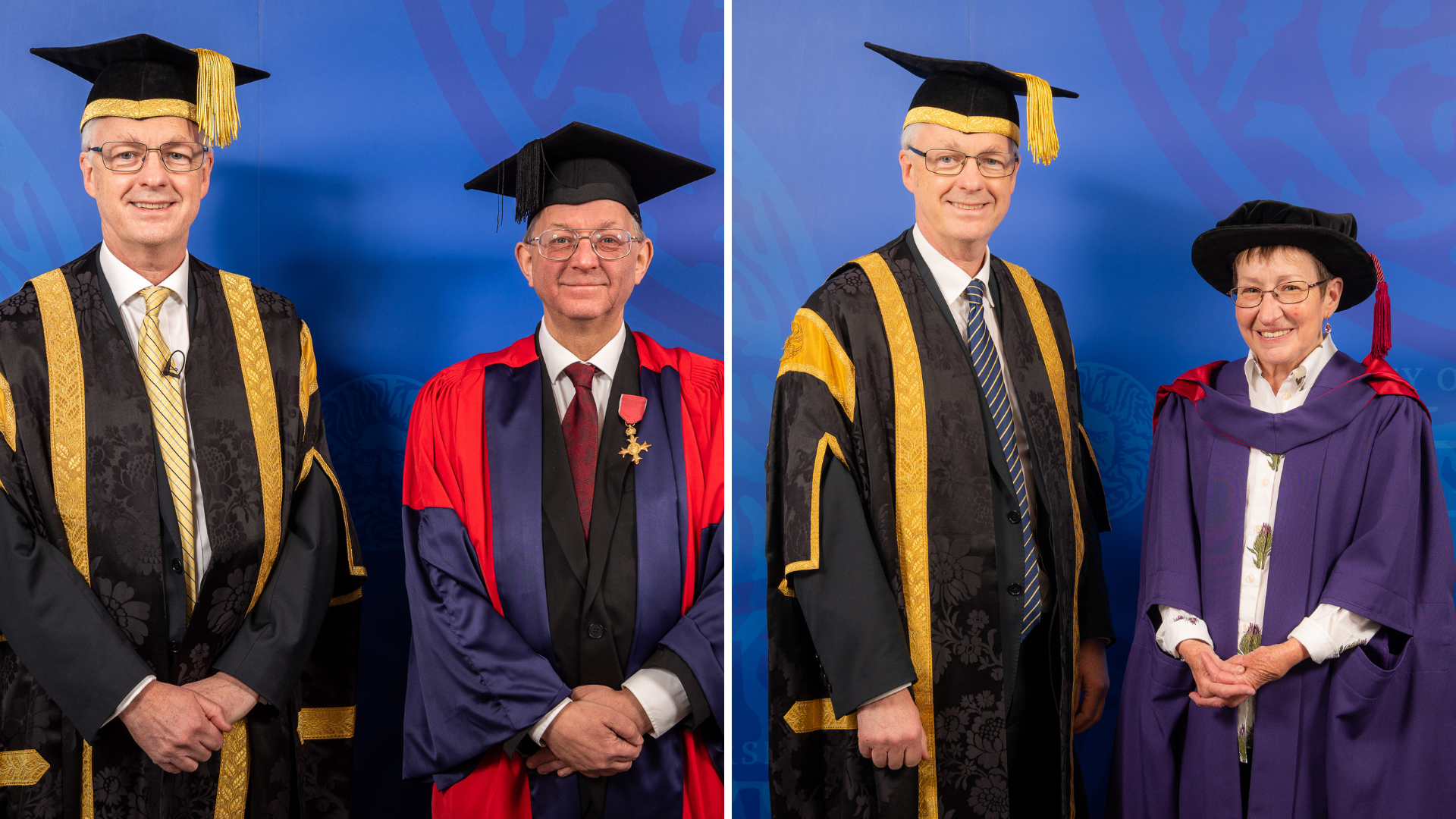 Vice-Chancellor and President Professor Ian White with Professors Linda Newnes and Chris Budd
