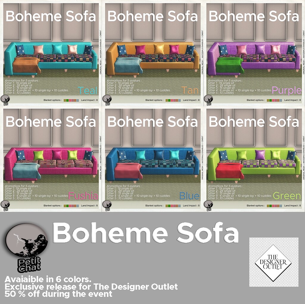 New release : Bohème Sofas @ The Designer Outlet