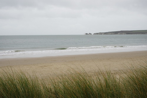 Studland Beach A good day for walking but not much else! Dorset : nuff-studland 