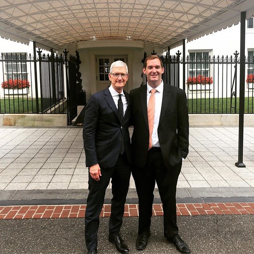 Cody Sanders with Tim Cook