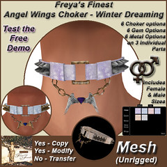 FFJ FTC Angel Wings Choker - Winter Dreaming TEX
