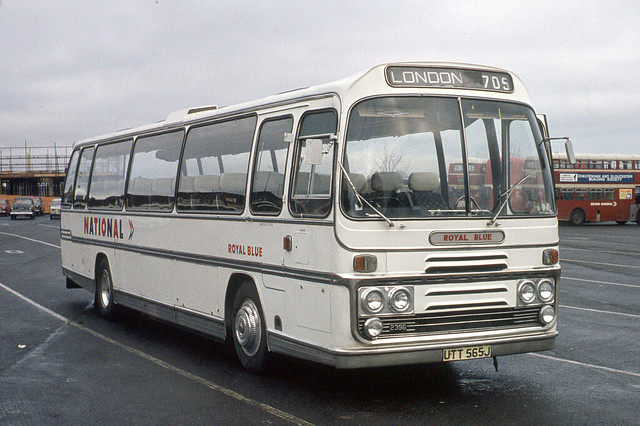Western National Omnibus Co. 2396  UTT565J . Exeter Coach Station , Devon . Late  December-1973 .