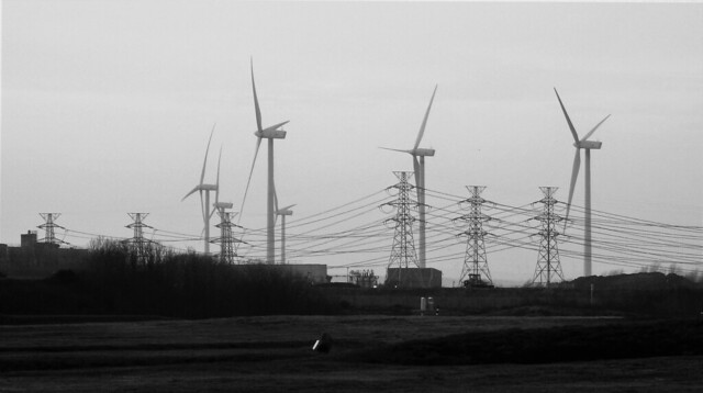 Pylons and Turbines at Lynemouth Power Station