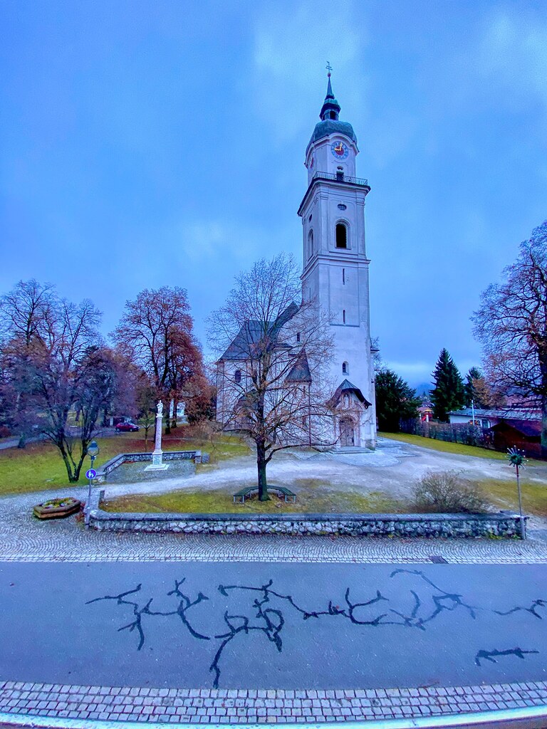 Holy Cross parish church in Kiefersfelden in Bavaria, Germany