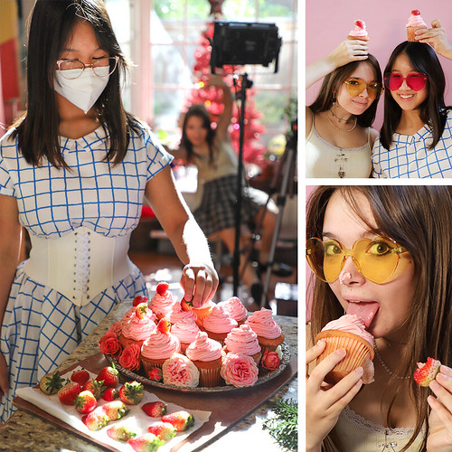 strawberry-cupcakes-photoshoot-shenanigans | by secret agent josephine