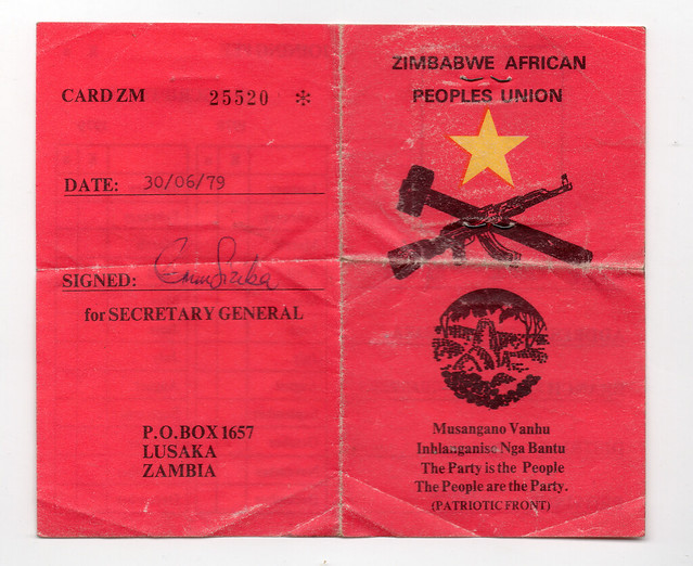 ZAPU Membership Card 1979