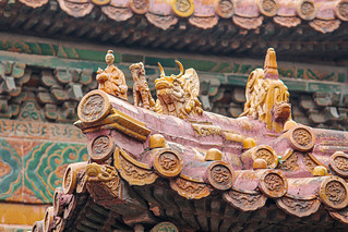 Rooftop figurines in Forbidden City by Oleg S .
