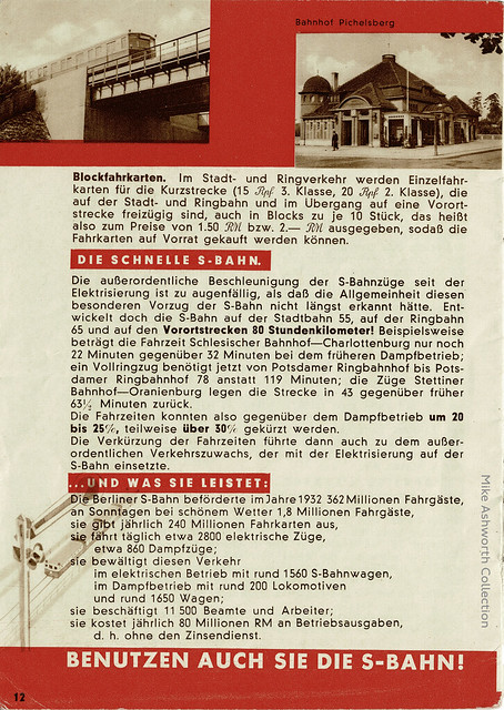 Alle fahren für S-bahn : all drive for tor the S-Bahn : publicity booklet issued by the Reichsbahndirektion Berlin, Germany : November 1933 : Benutzen auch sie die S-bahn!