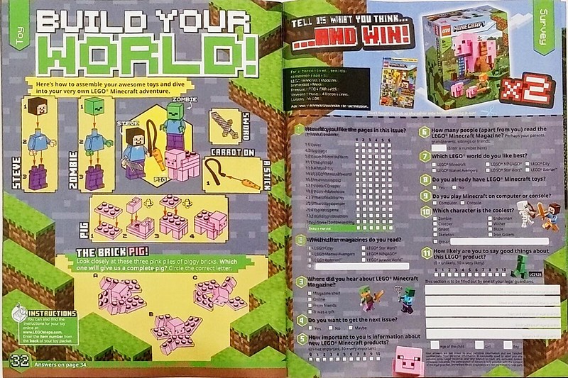 LEGO Minecraft Magazine Page 2
