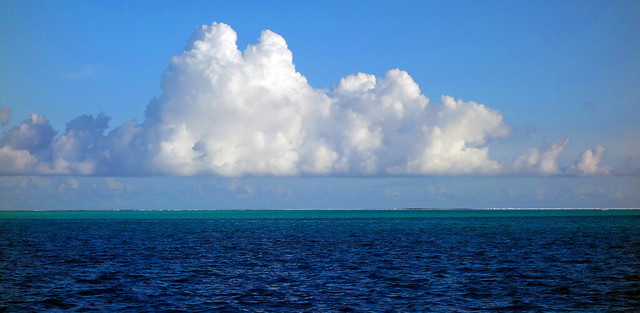 Cloudy sky from Bora Bora
